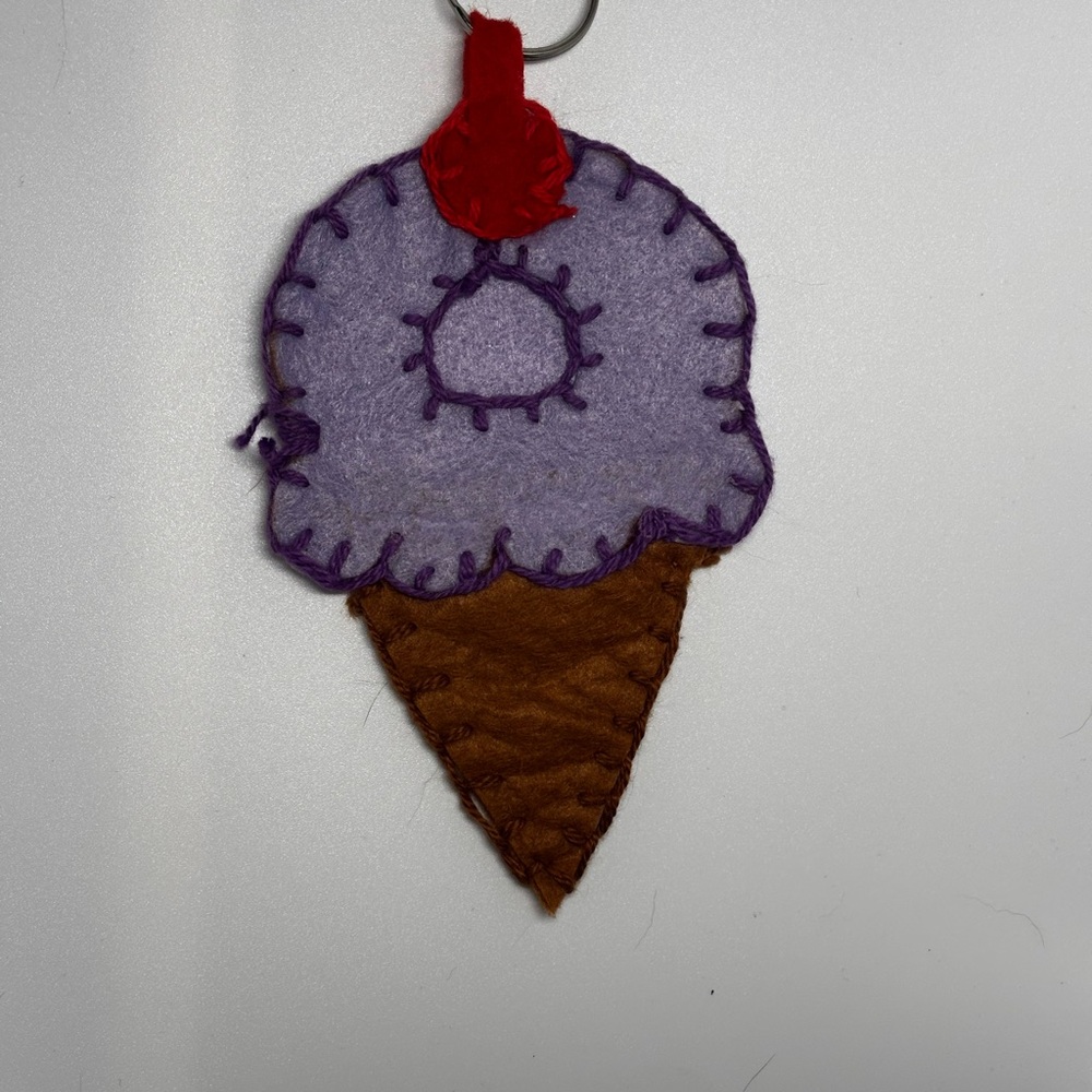Handmade Felt Pouch Keychains - Picture 5 of 8